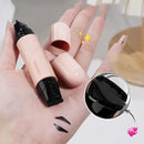 Sello delineador de ojos giratorio integrado, negro, marrón, doble punta, plantilla de ala de delineador de ojos DIY, resistente al agua, a prueba de manchas, bolígrafo líquido de ropa larga