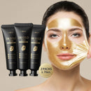 LAIKOU 24K Gold Snail Peel-Off Mask 3PCS Deep Cleansing Pore Tightening Blackhead Removal Detoxifying Facial Treatment 50g